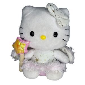 Ty Beanie Baby 2012 Hello Kitty Plush Gold Angel‎ 6"